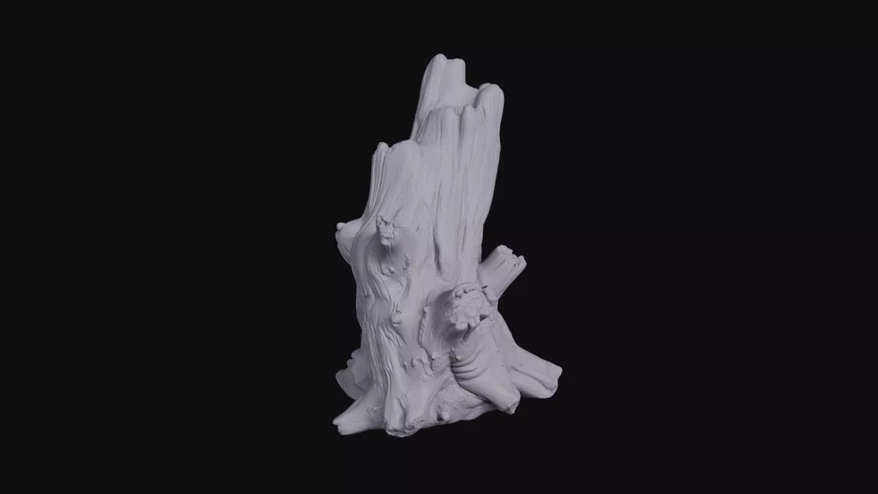 Weathered Stump 3D print model