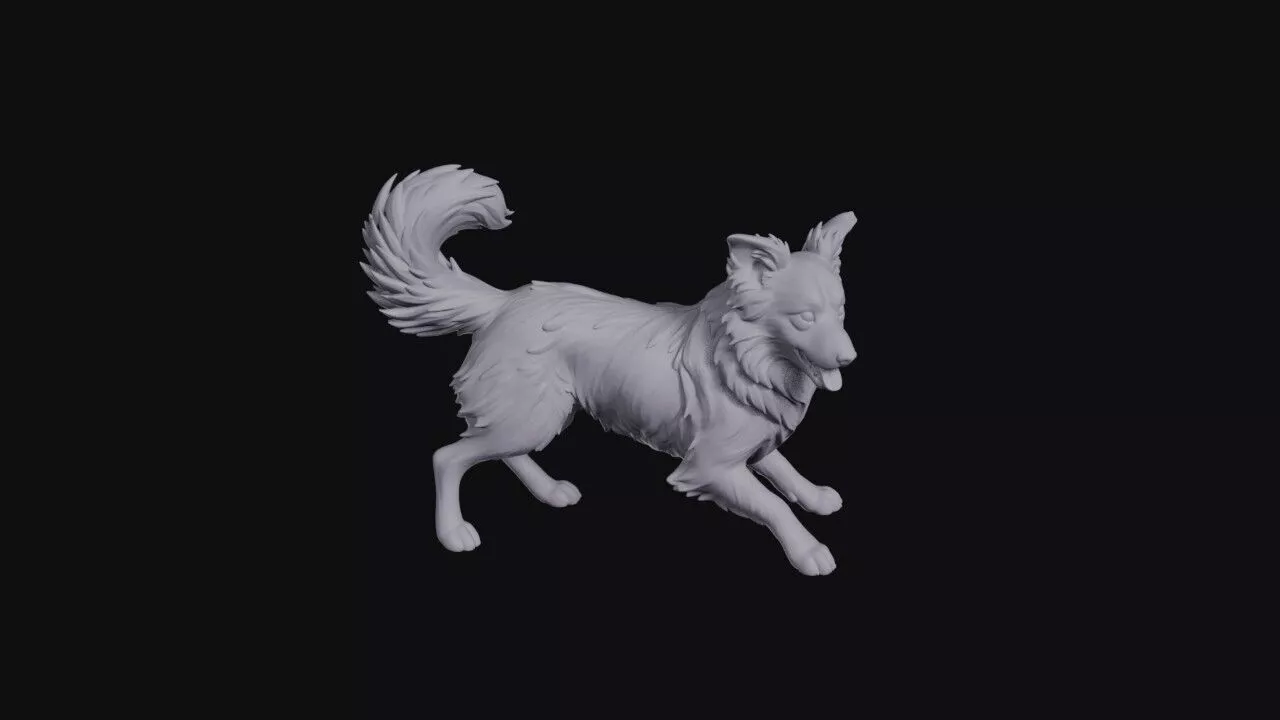 Playful Dog 3D print model
