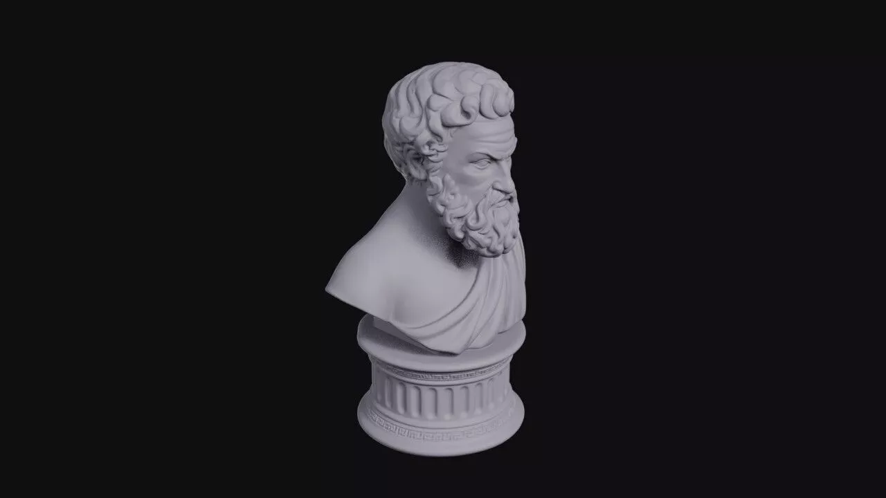 Philosopher Bust 3D print model