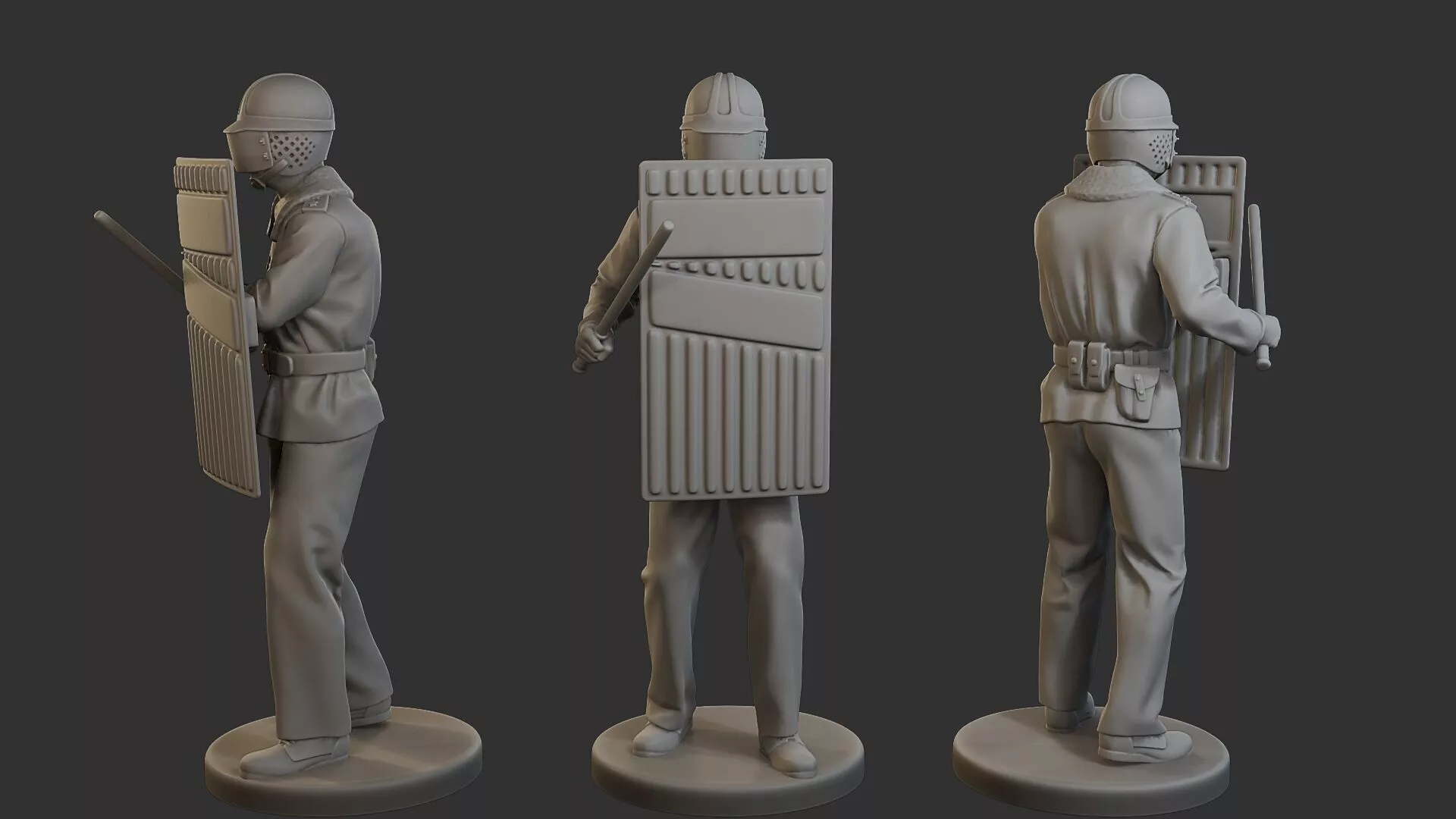 Czech communist riot police CCRP1 005 3D print model