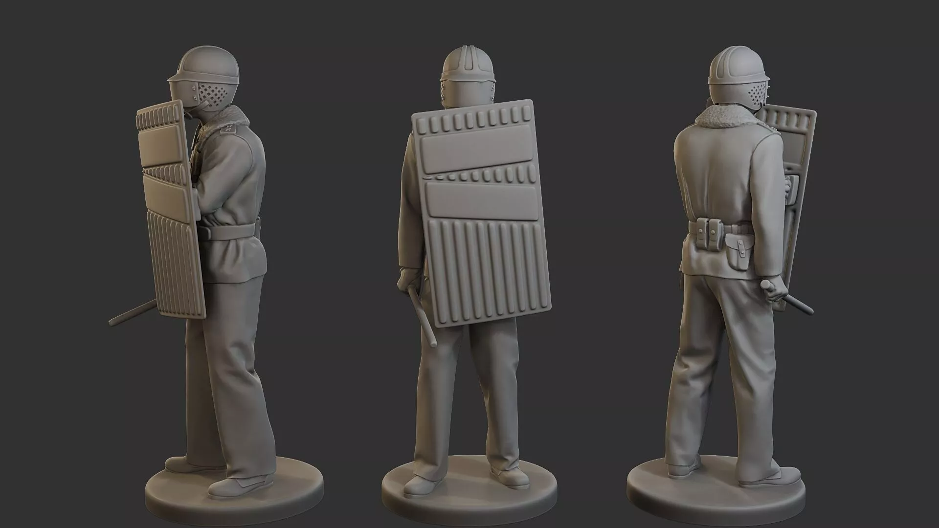 Czech communist riot police CCRP1 006 3D print model