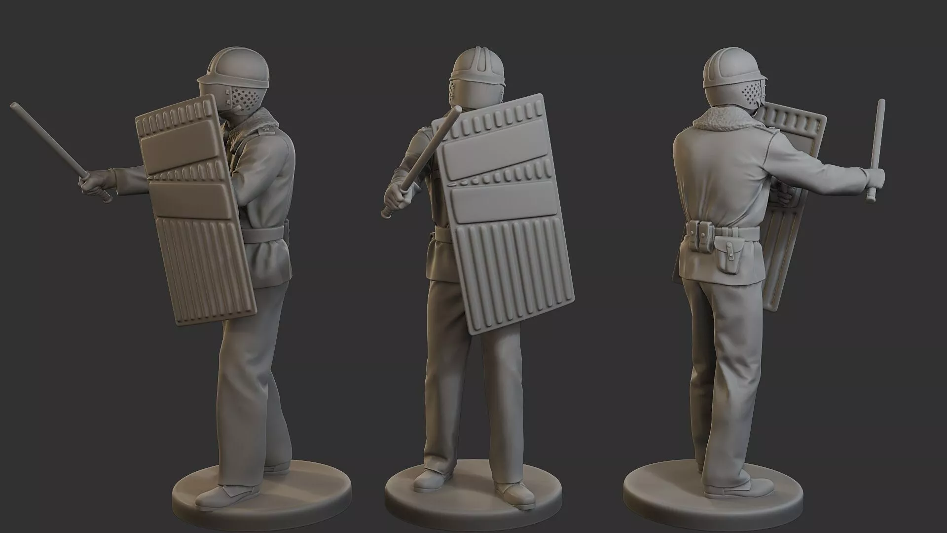 Czech communist riot police CCRP1 007 3D print model