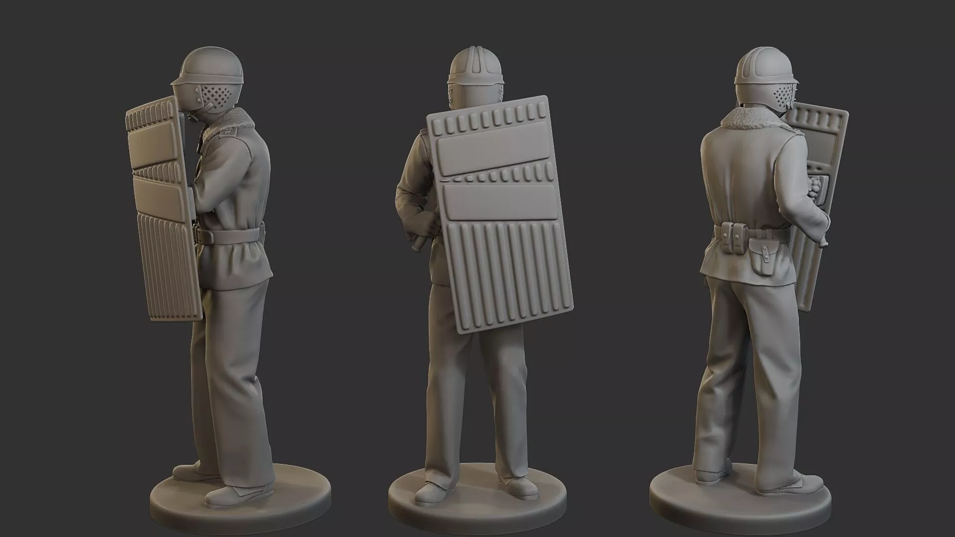 Czech communist riot police CCRP1 008 3D print model