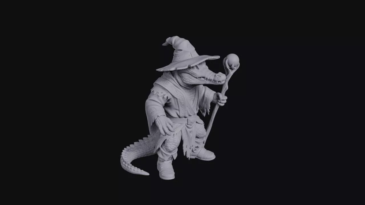 Crocodile Wizard 3D print model