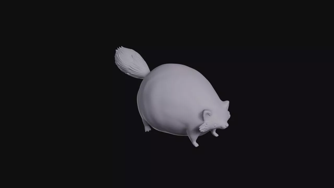Chubby Squirrel 3D print model