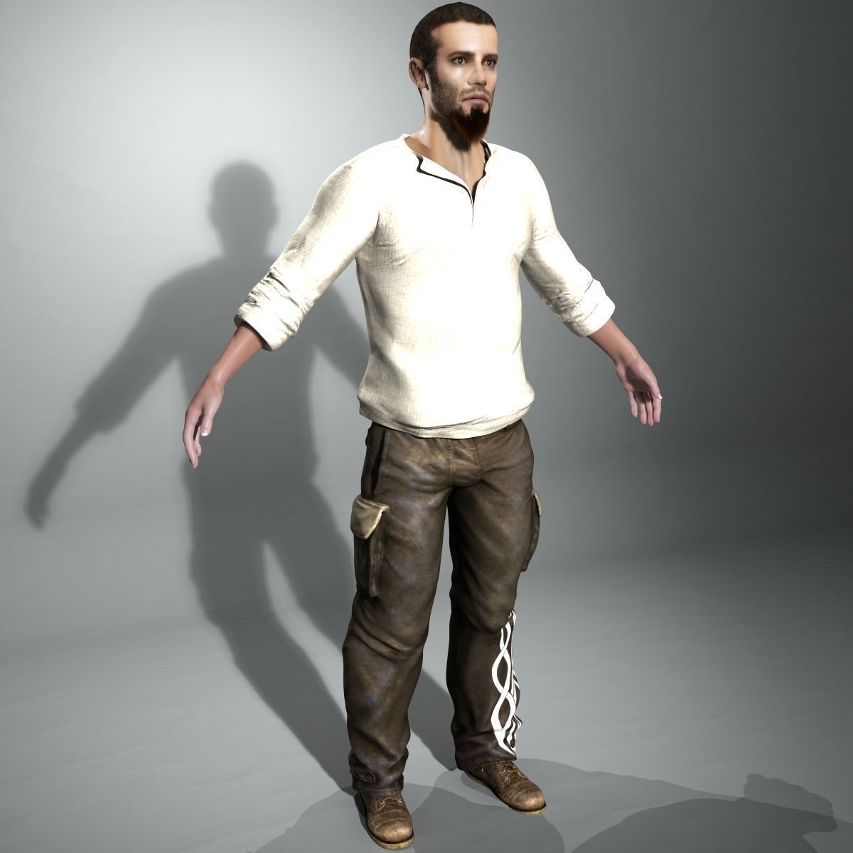 Urban Man Johnny Rigged 3D model_7