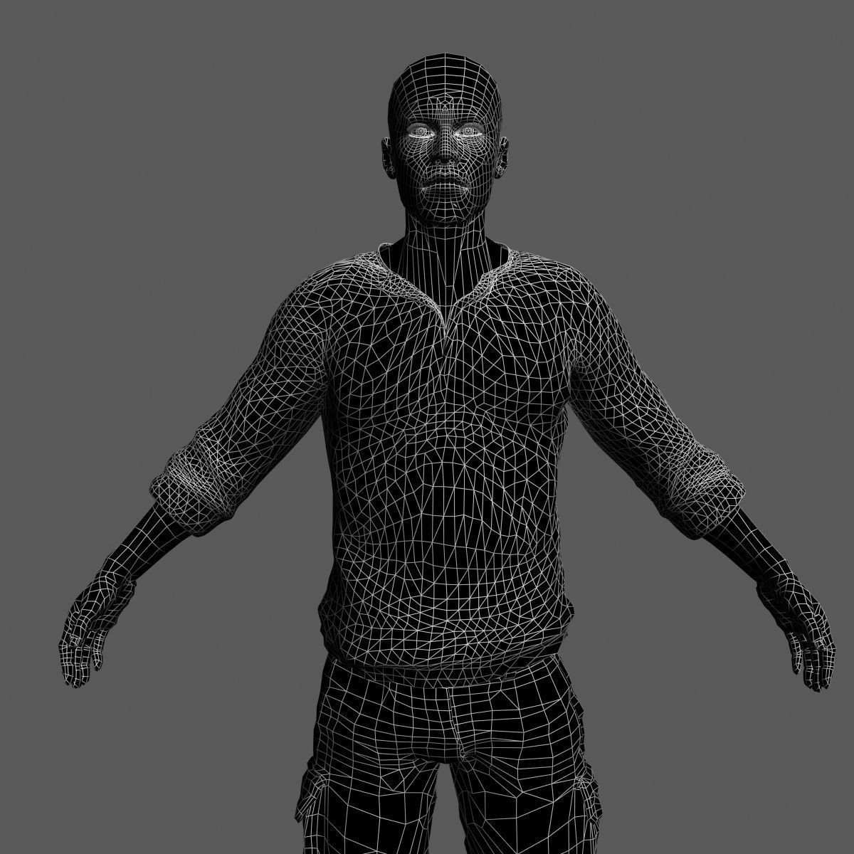 Urban Man Johnny Rigged 3D model_10
