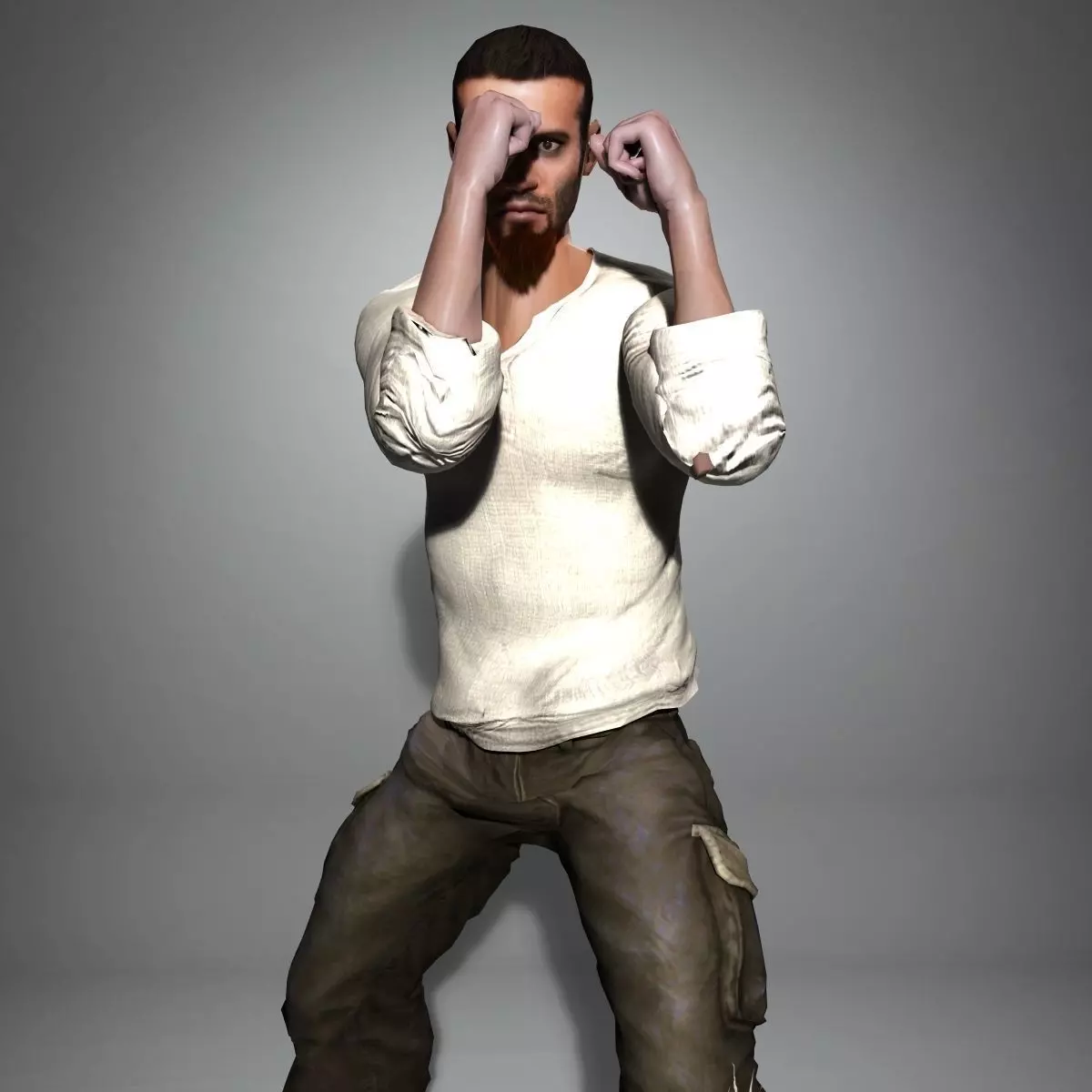 Urban Man Johnny Rigged 3D model_0