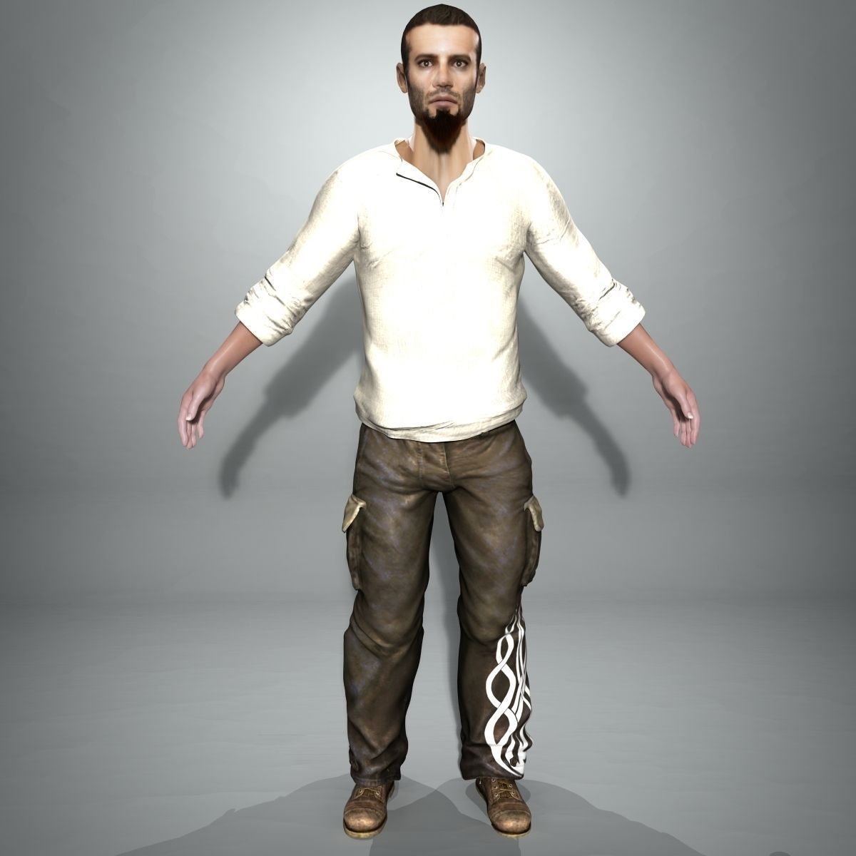 Urban Man Johnny Rigged 3D model_2