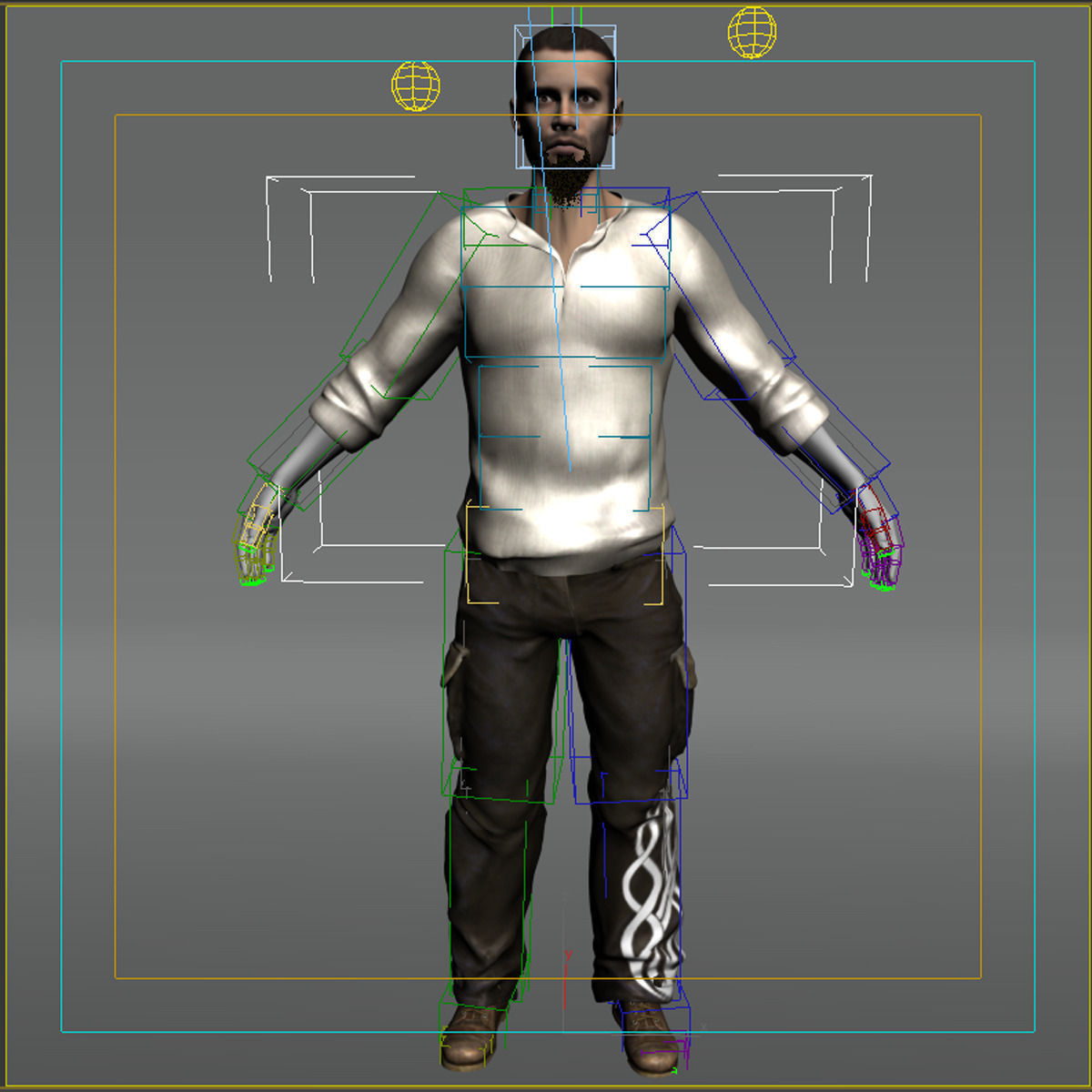 Urban Man Johnny Rigged 3D model_8