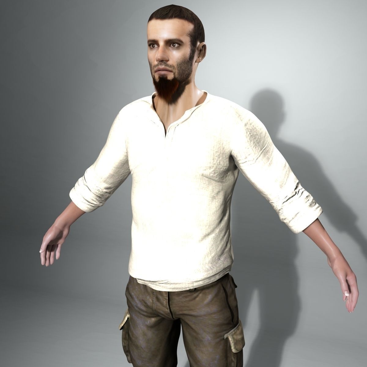 Urban Man Johnny Rigged 3D model_4