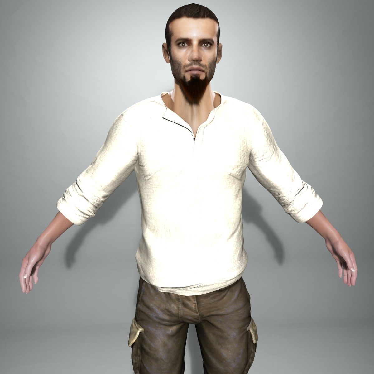 Urban Man Johnny Rigged 3D model_6