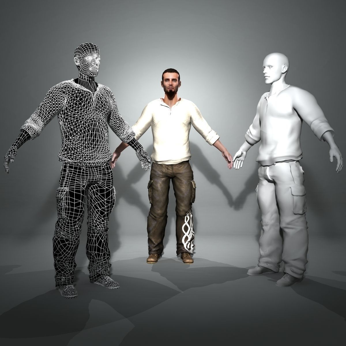 Urban Man Johnny Rigged 3D model_9