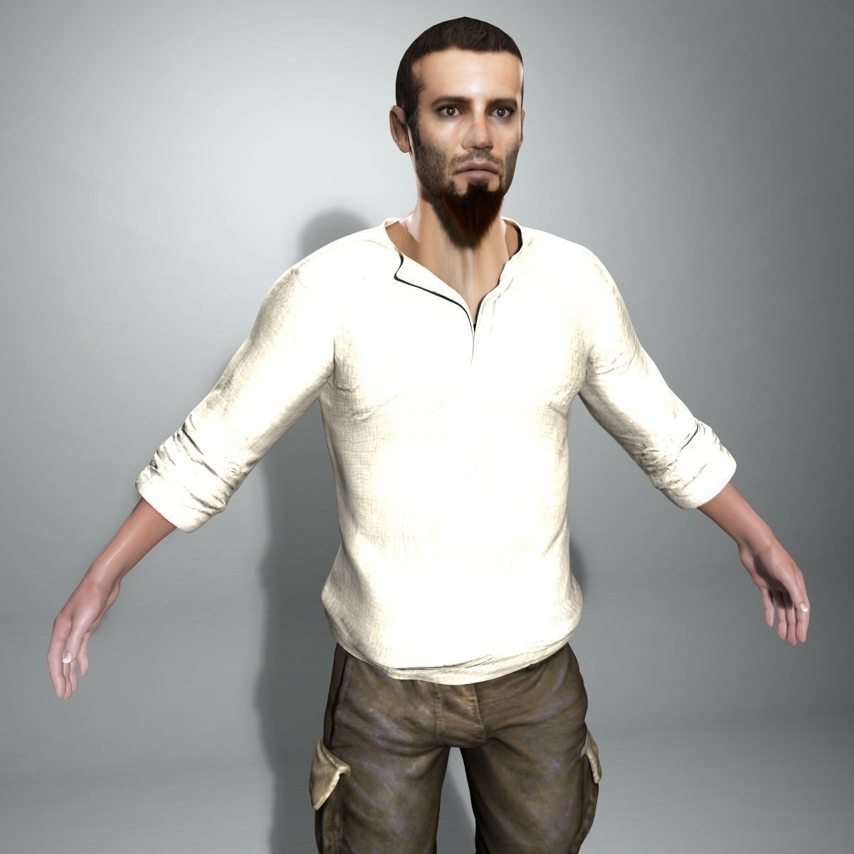 Urban Man Johnny Rigged 3D model_5
