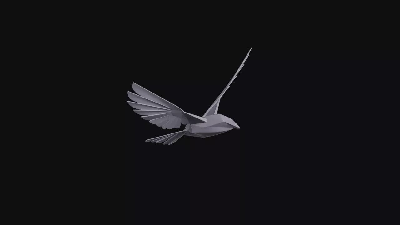 Bird In Flight 3D print model