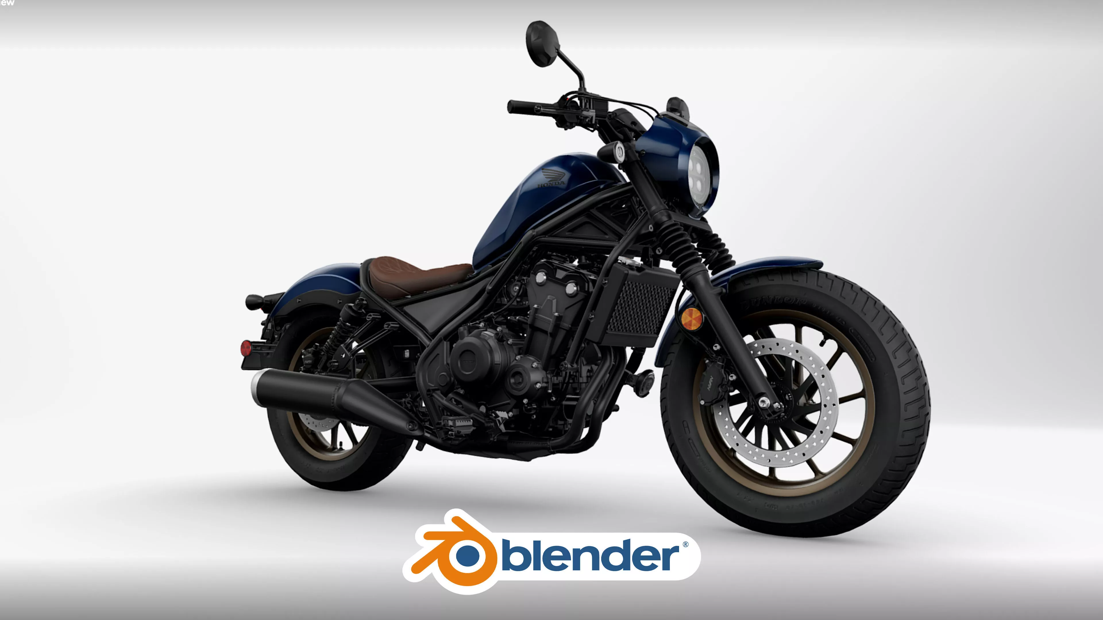 2026 Honda Rebel 500 SE Motorcycle Bike Low-poly 3D model