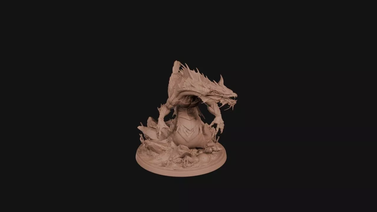 Finned Serpent Monarch 3D print model