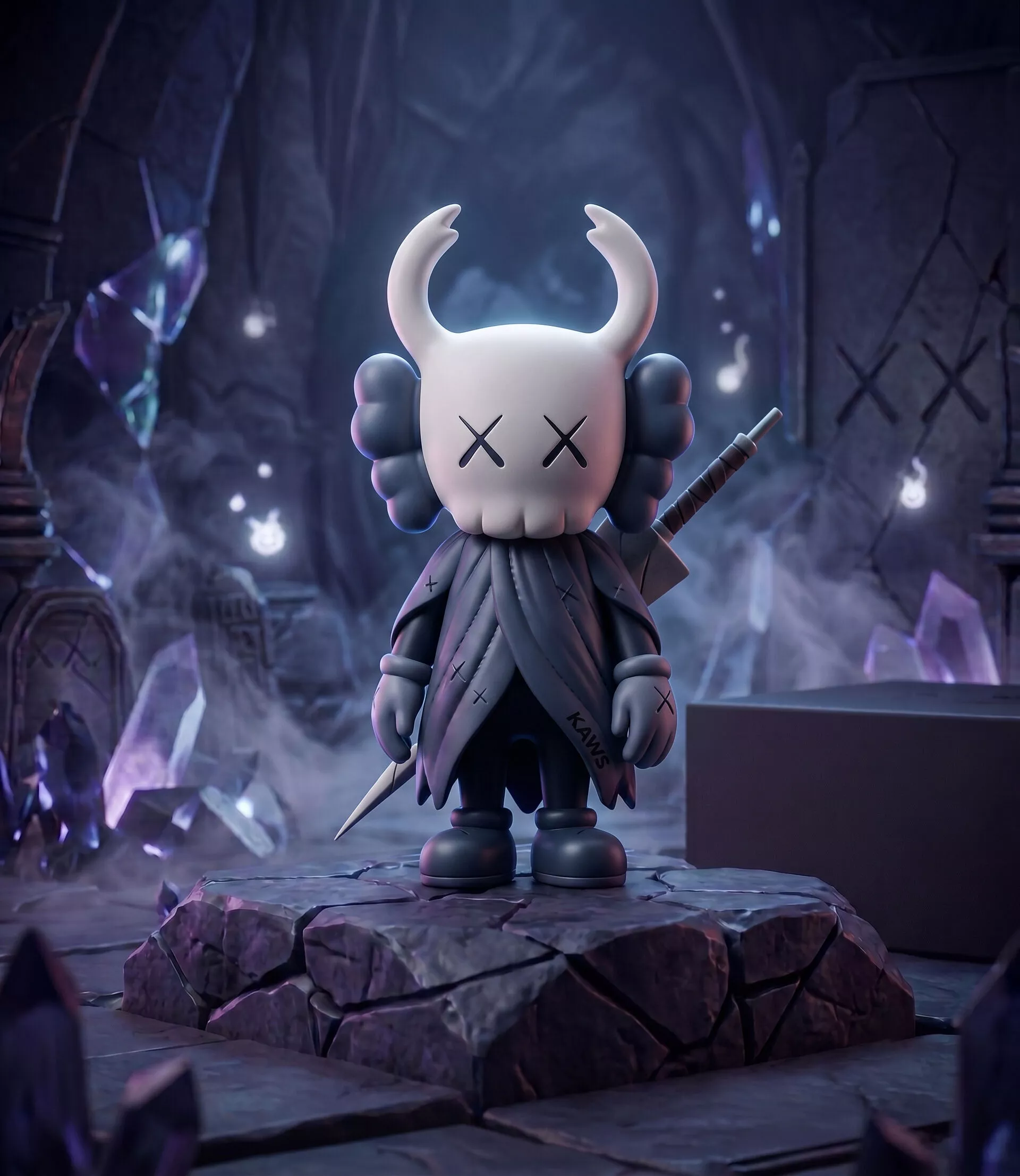 KAWS HOLLOW KNIGHT FIGURE 3D print model