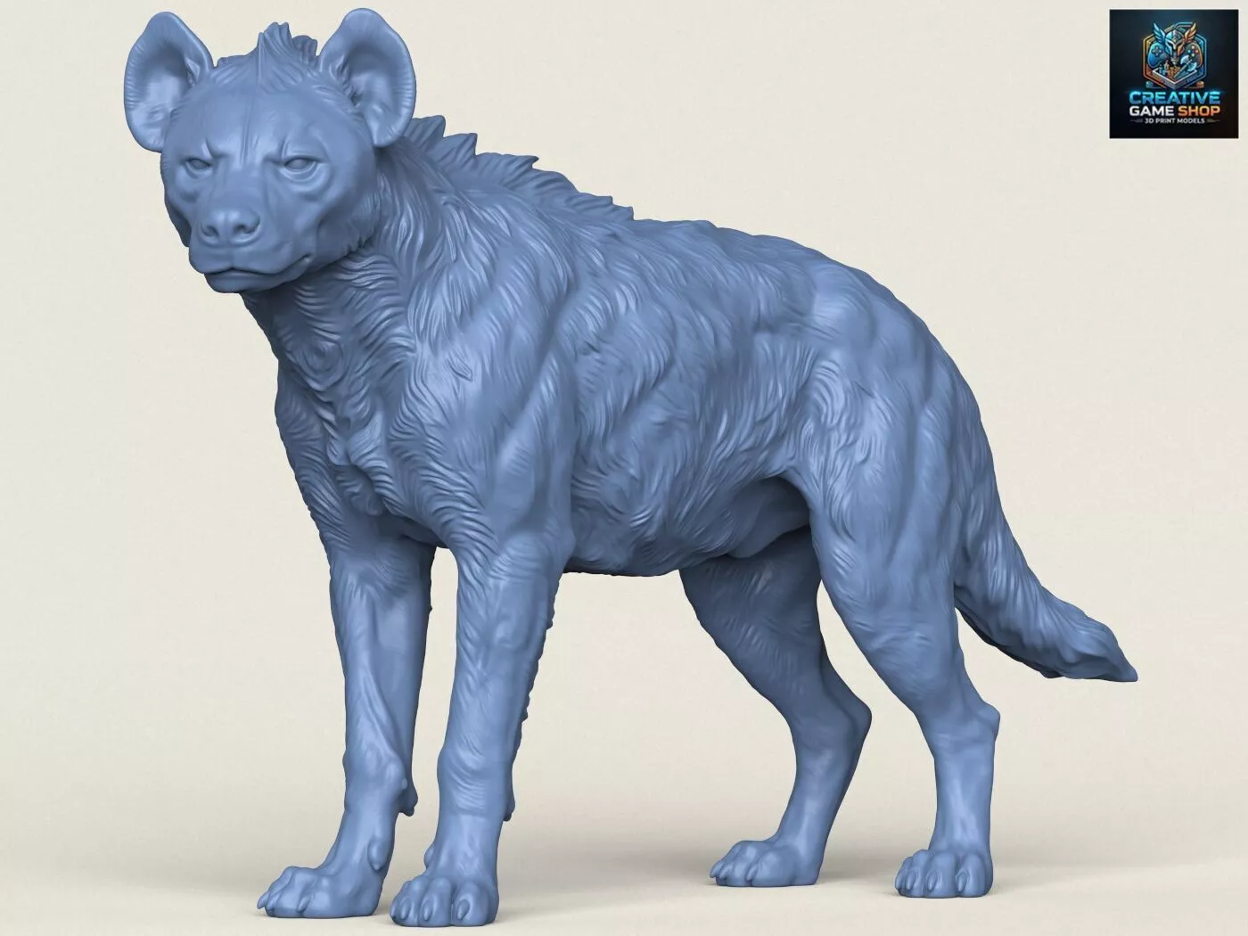 Wild Hyena Print Ready 3D Model 3D print model