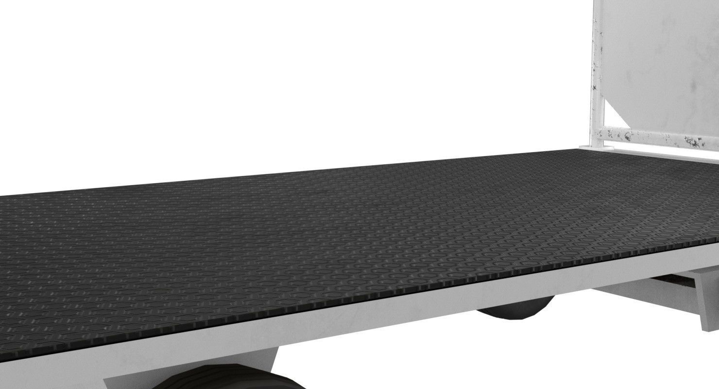 Baggage Cart 1 Lowpoly Low-poly 3D model_4