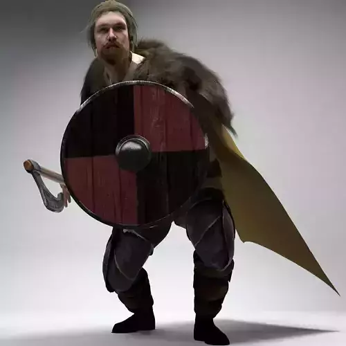 Viking Ragnar Rigged 3D model