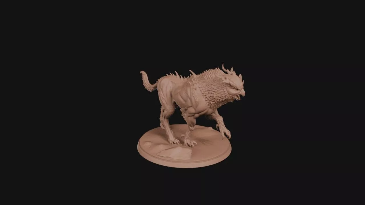 Plumed Griffon Hound 3D print model