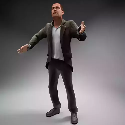 Casual Man Paul Rigged Low-poly 3D model