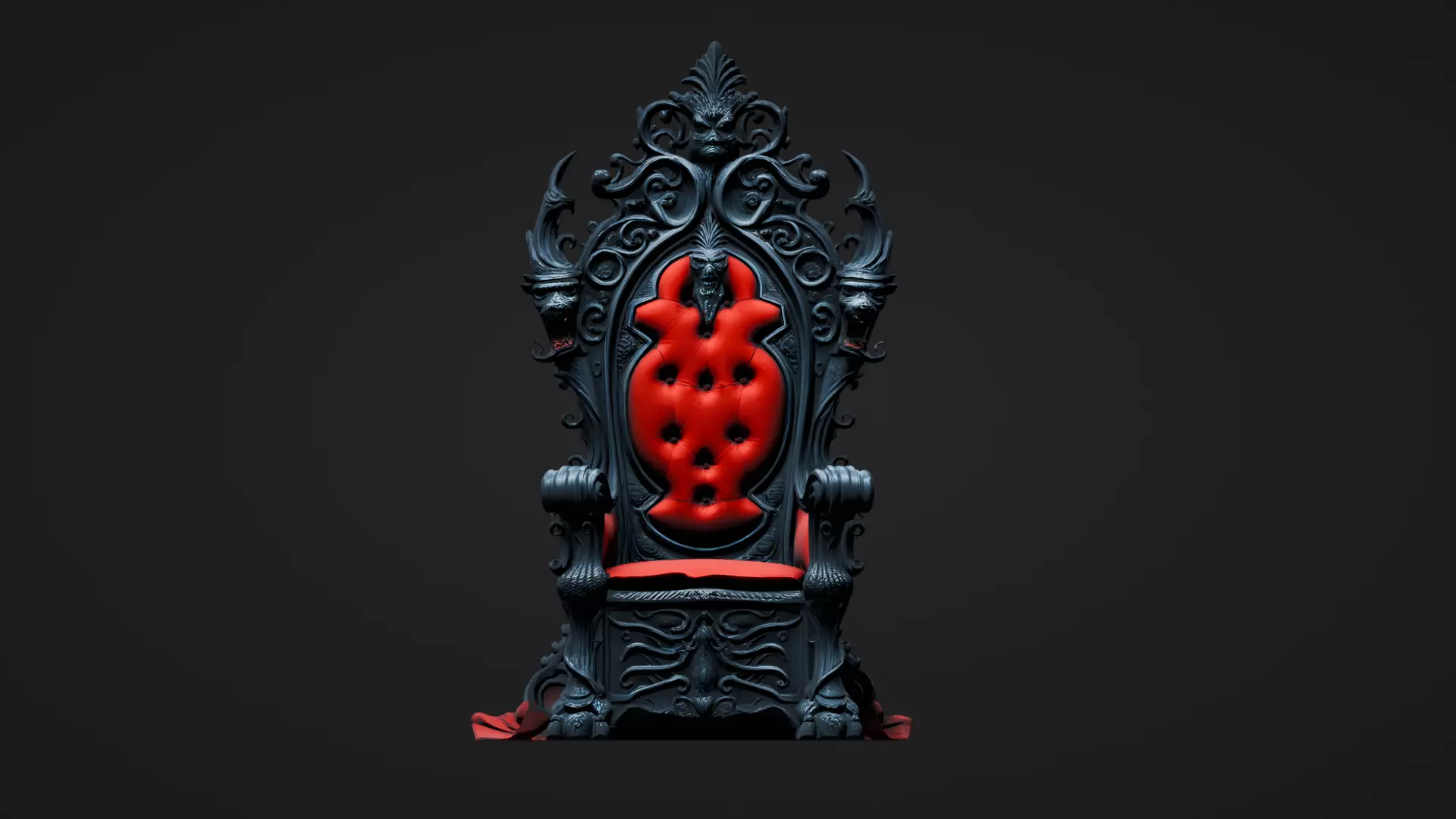 Dark Gothic Demon Throne 3D print model
