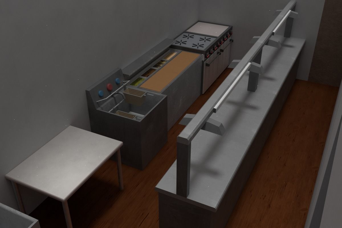 Low-Poly PBR Restaurant Pack Low-poly 3D model_2