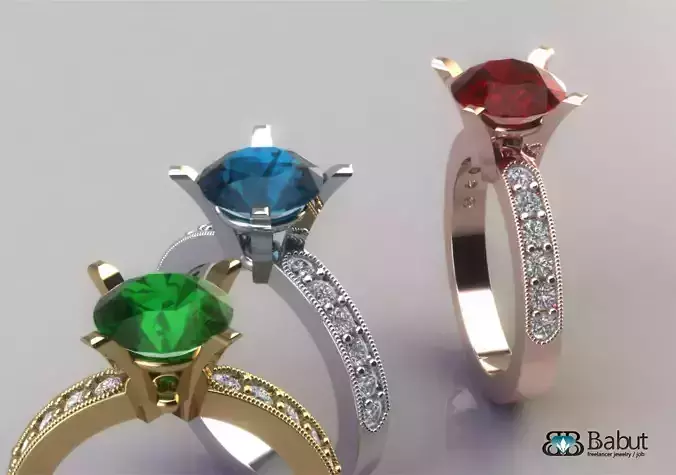 engagement ring  3D print model