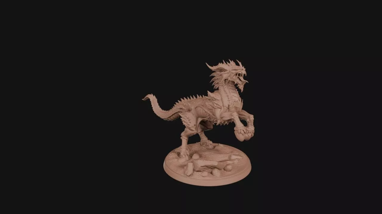 Rearing Hatchling Wyrm 3D print model