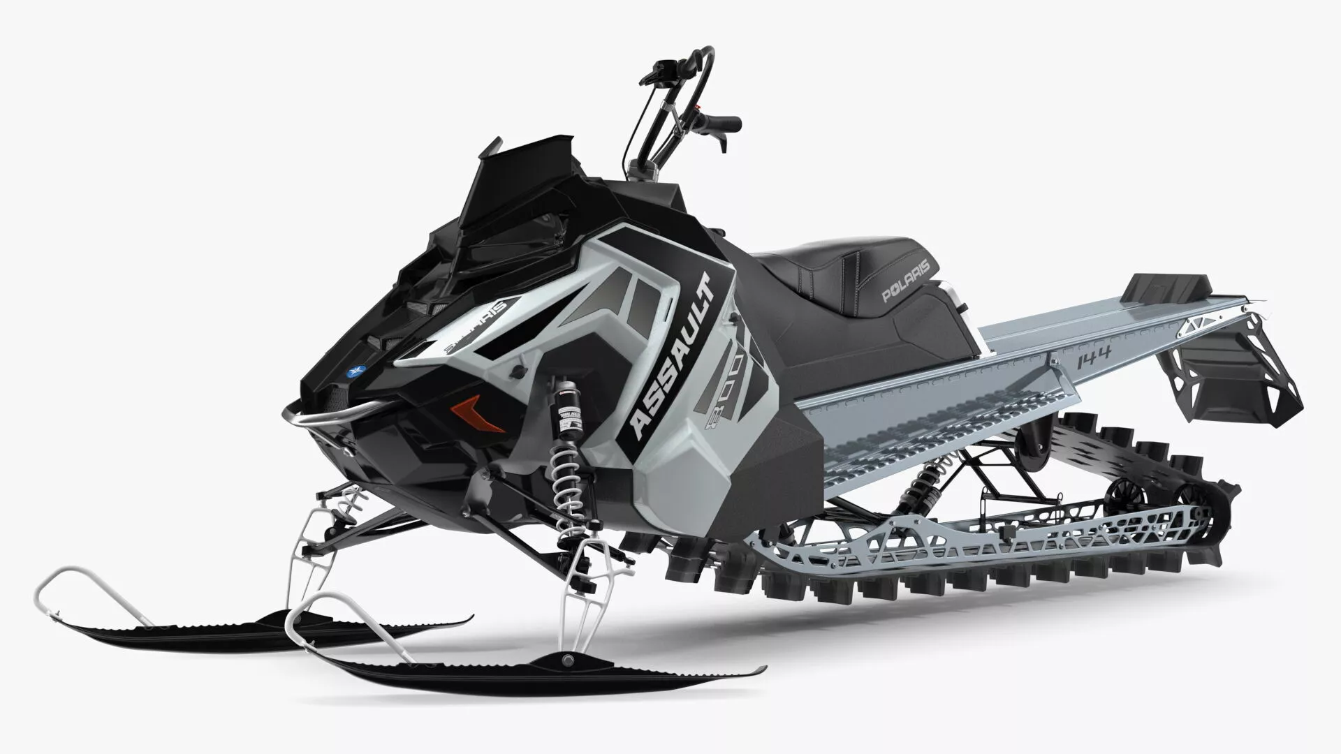 Sled Polaris Black Rigged for Maya 3D model