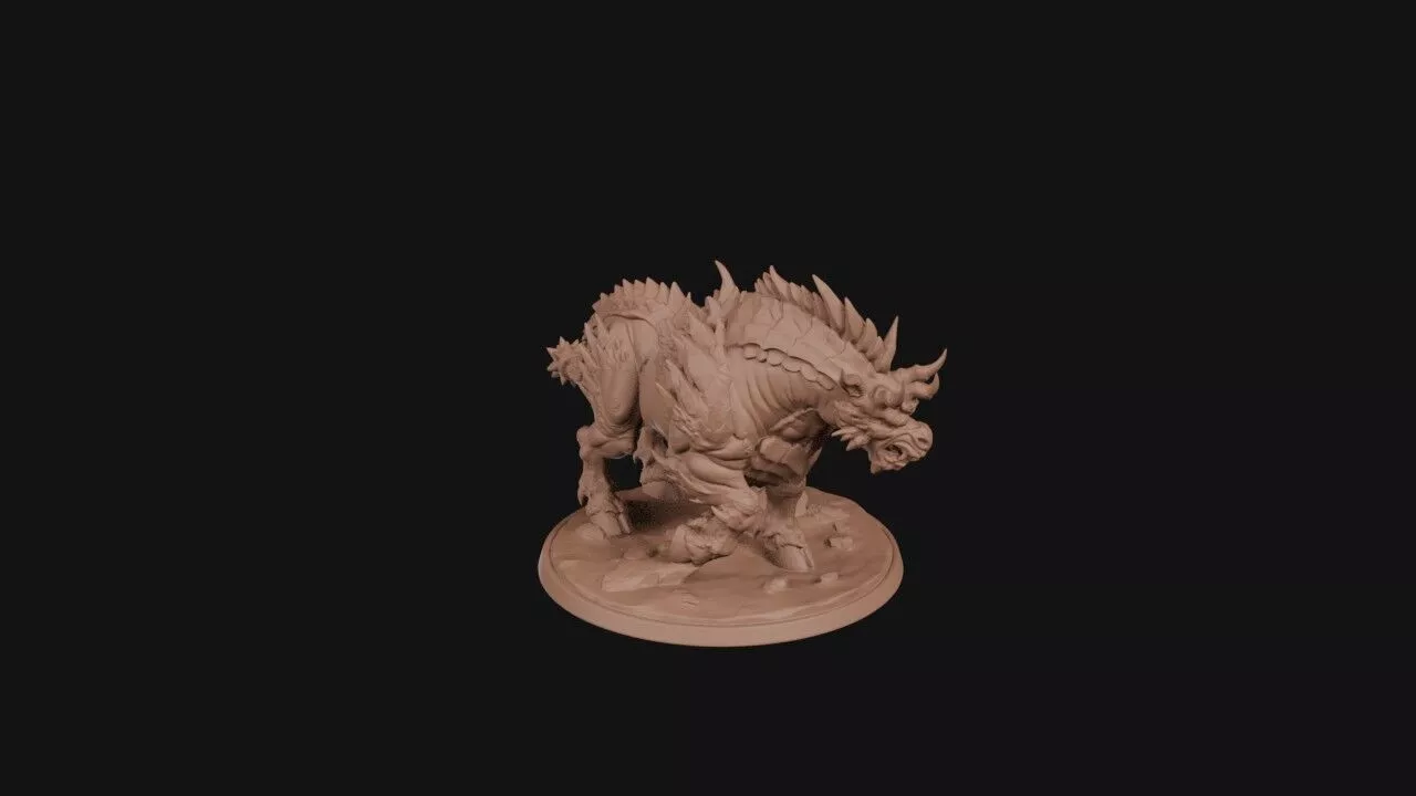 Bulky Scaled Behemoth 3D print model