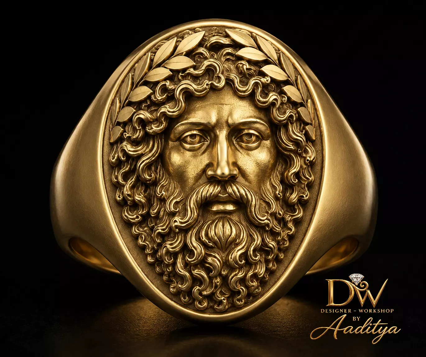 Ancient Roman Greek God Zeus Ring 3D print model
