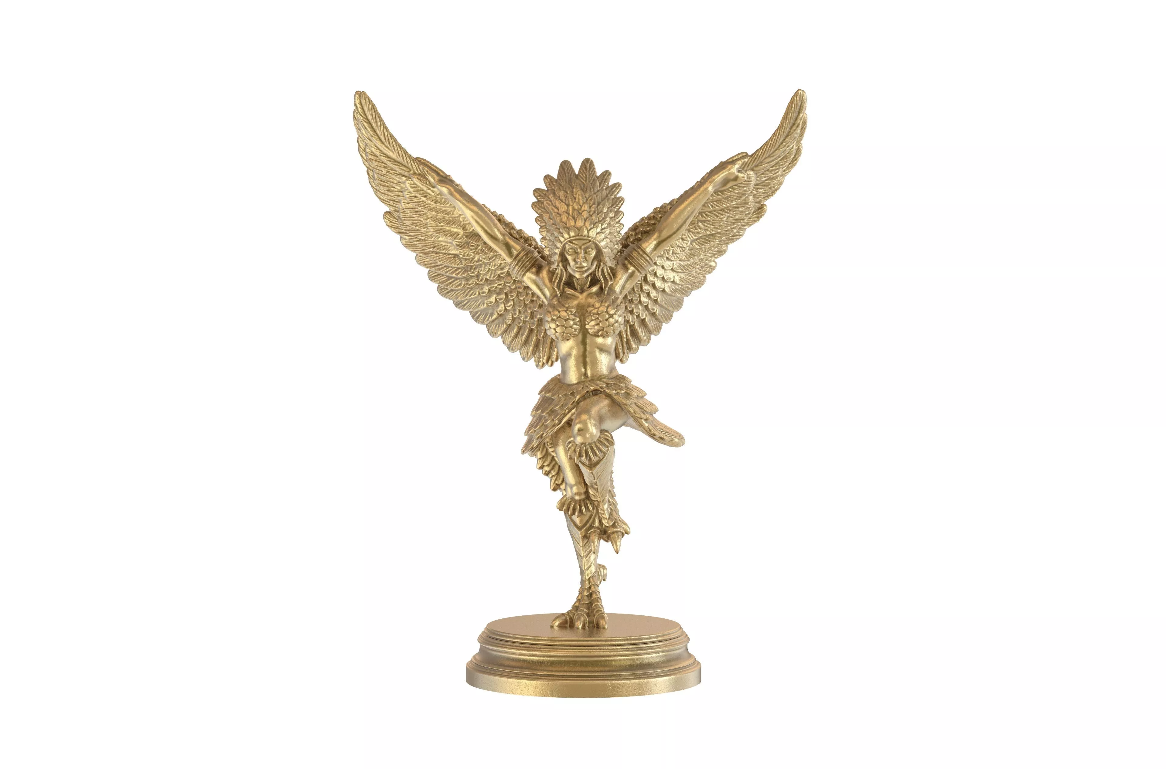Harpy Mythological Statue - Female Bird Sculpture 3D print model