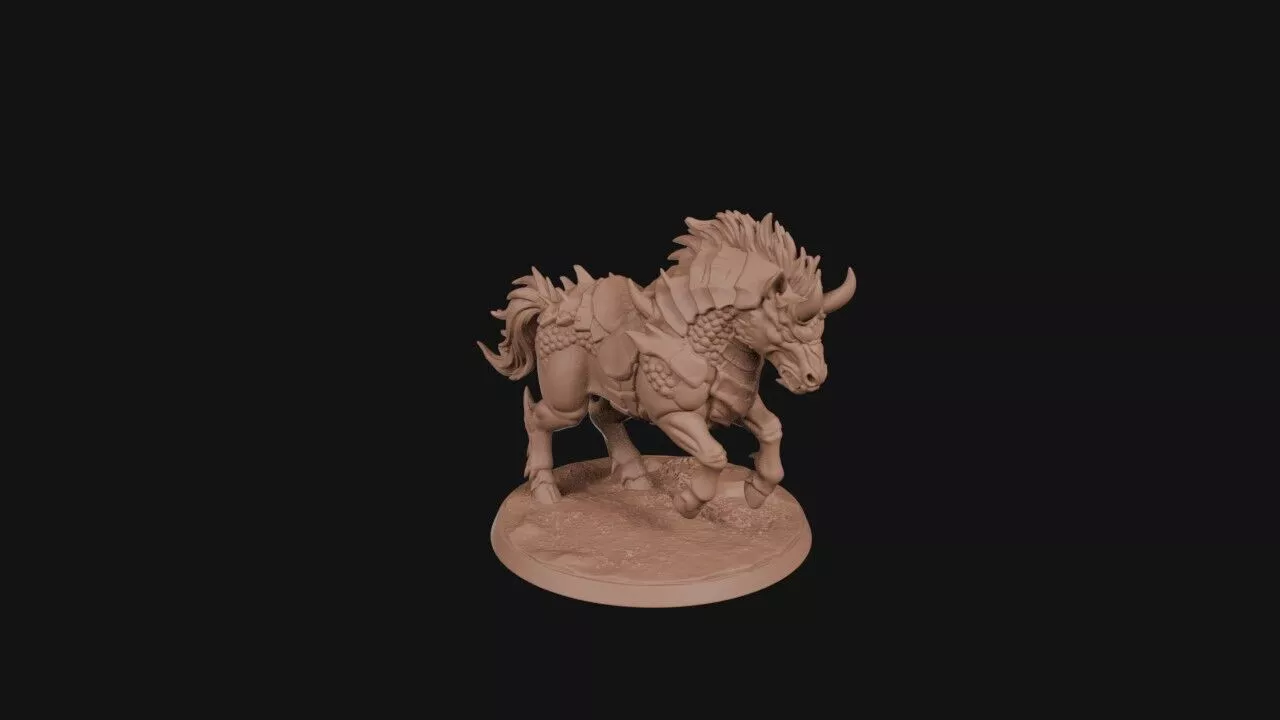 Barded Mountain Charger 3D print model