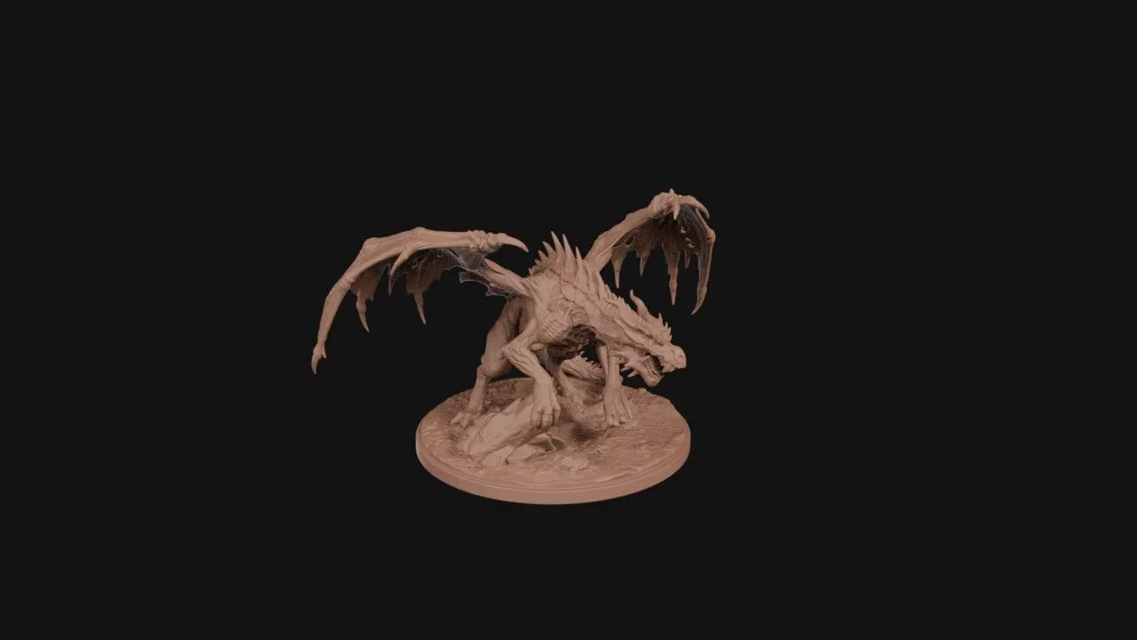 Undead Bonewing Wyrm 3D print model