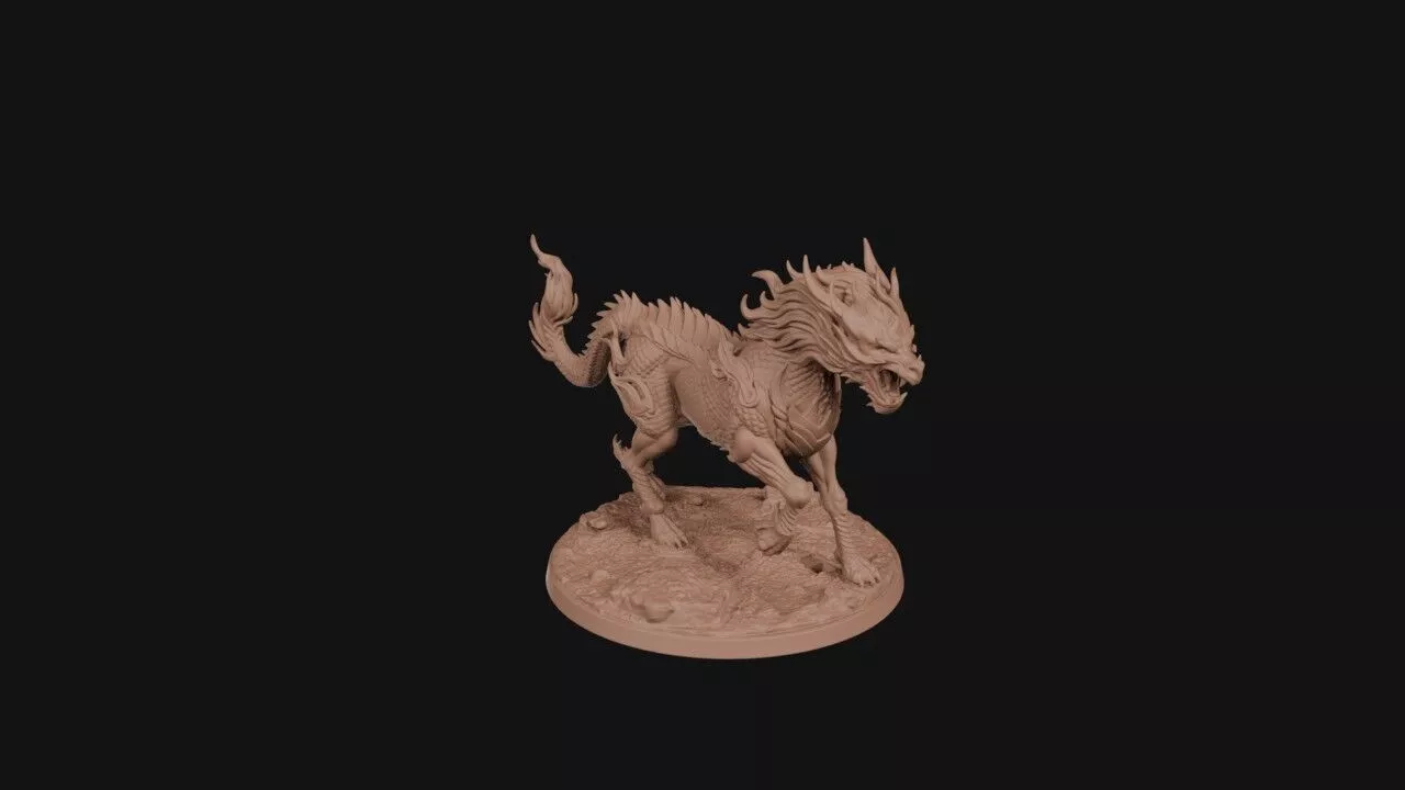 Maned Qilin Wyrm 3D print model