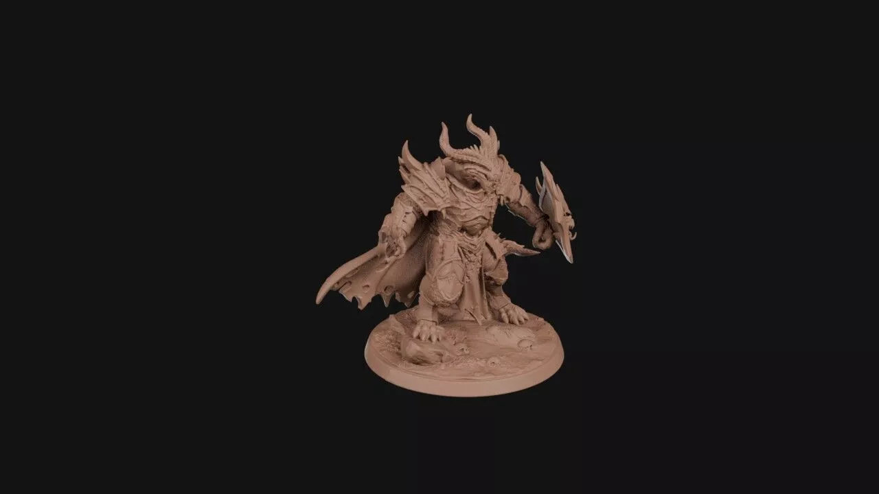 Demonic Halberd Sentinel 3D print model