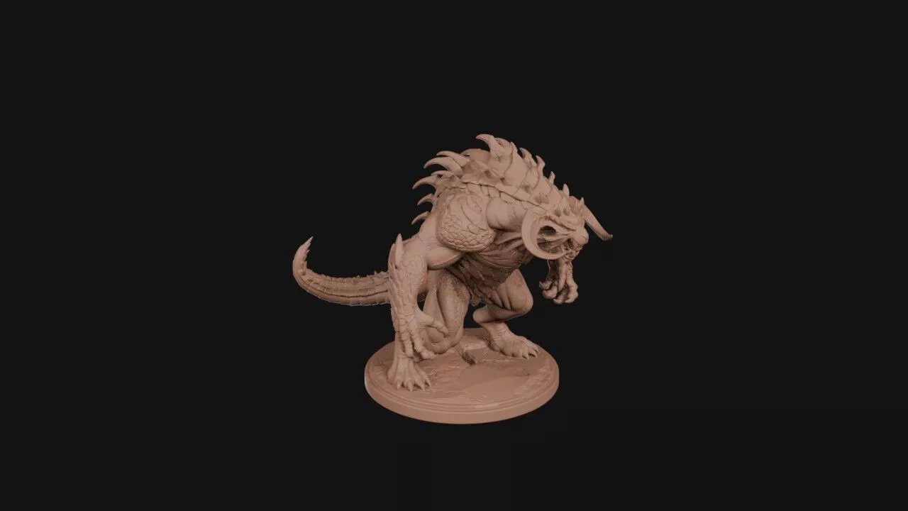 Primal Saurian Warlord 3D print model