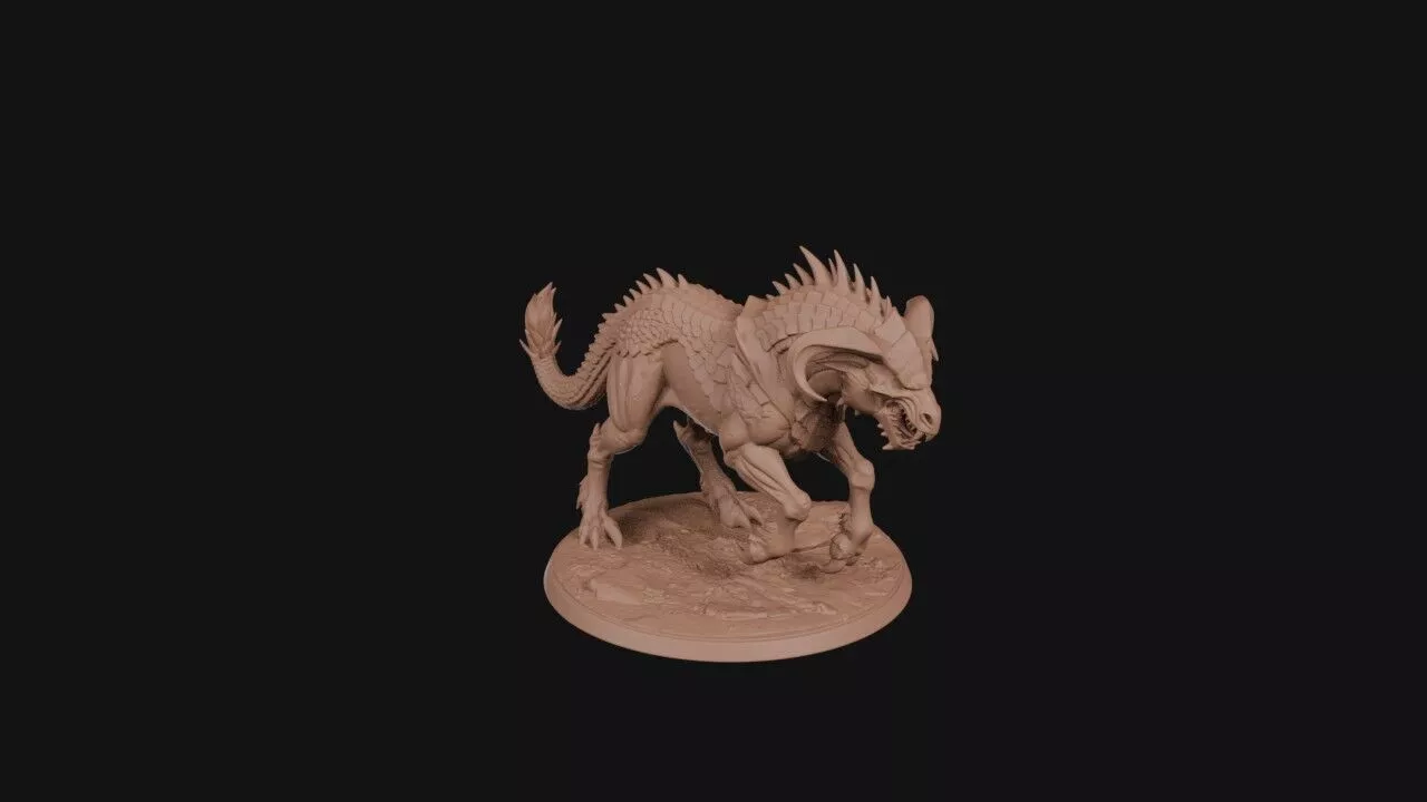 Scaled Direhound Steed 3D print model