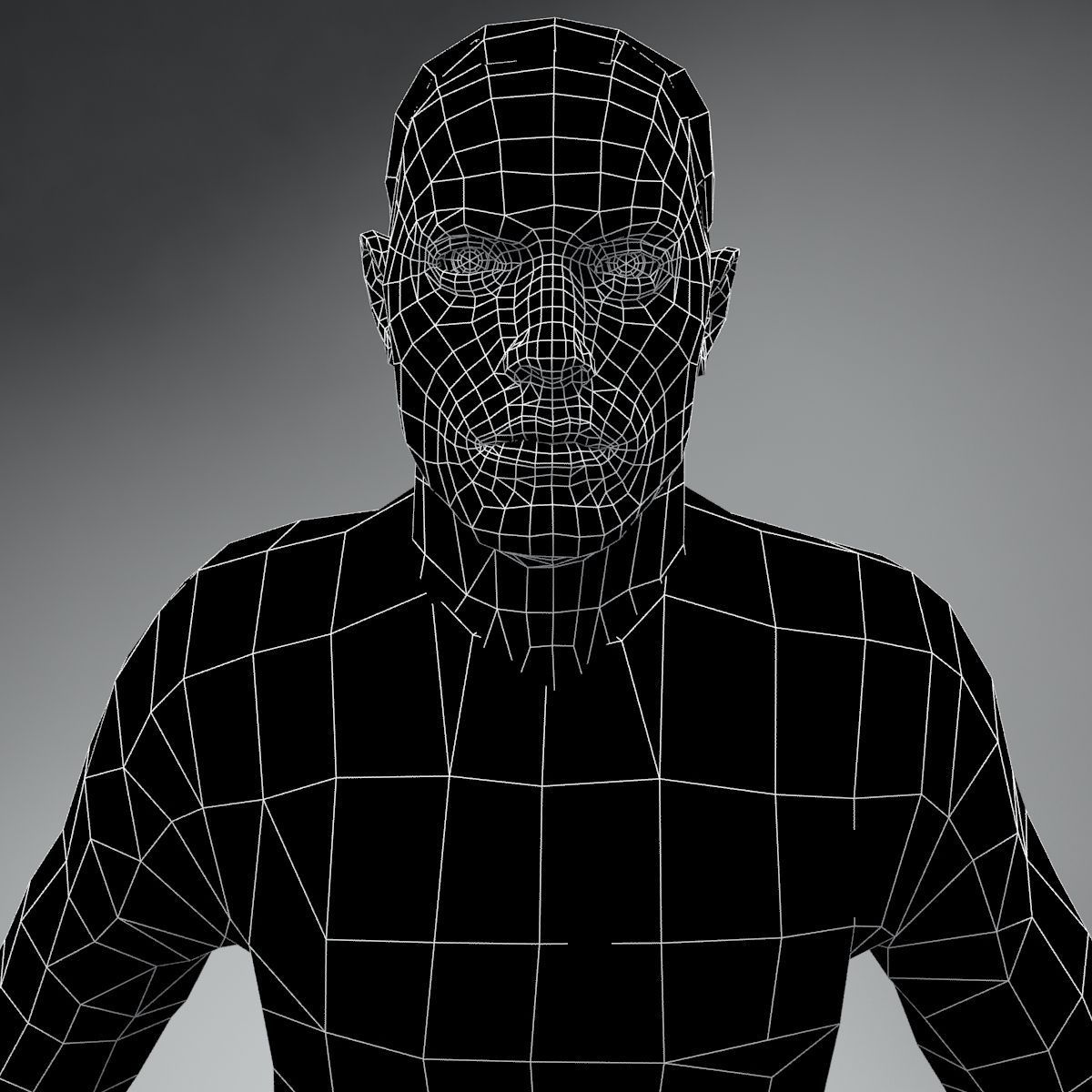 Casual Man Bob Low-poly 3D model_8