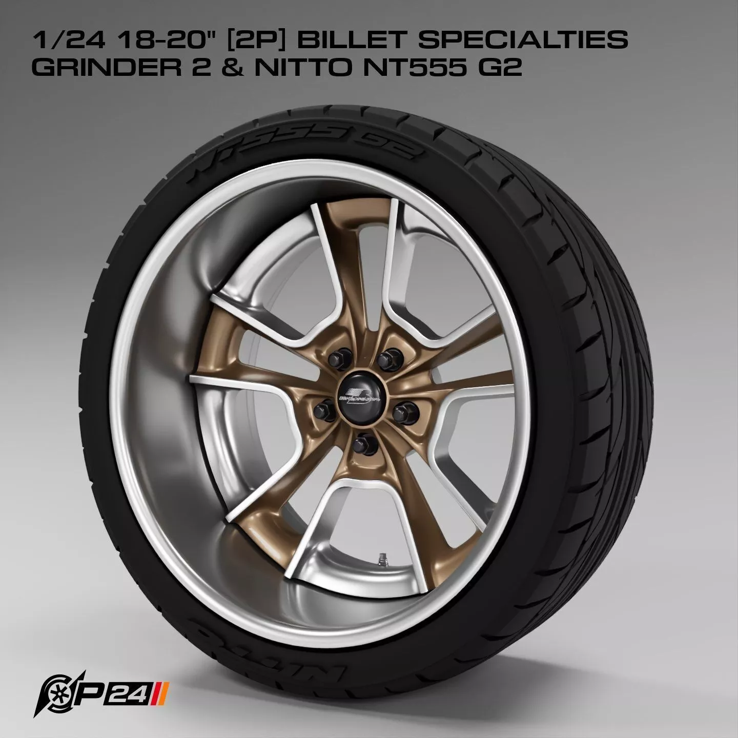 1-24th 18-20 inches 2P Billet Specialties GRINDER 2 and Nitto... 3D print model