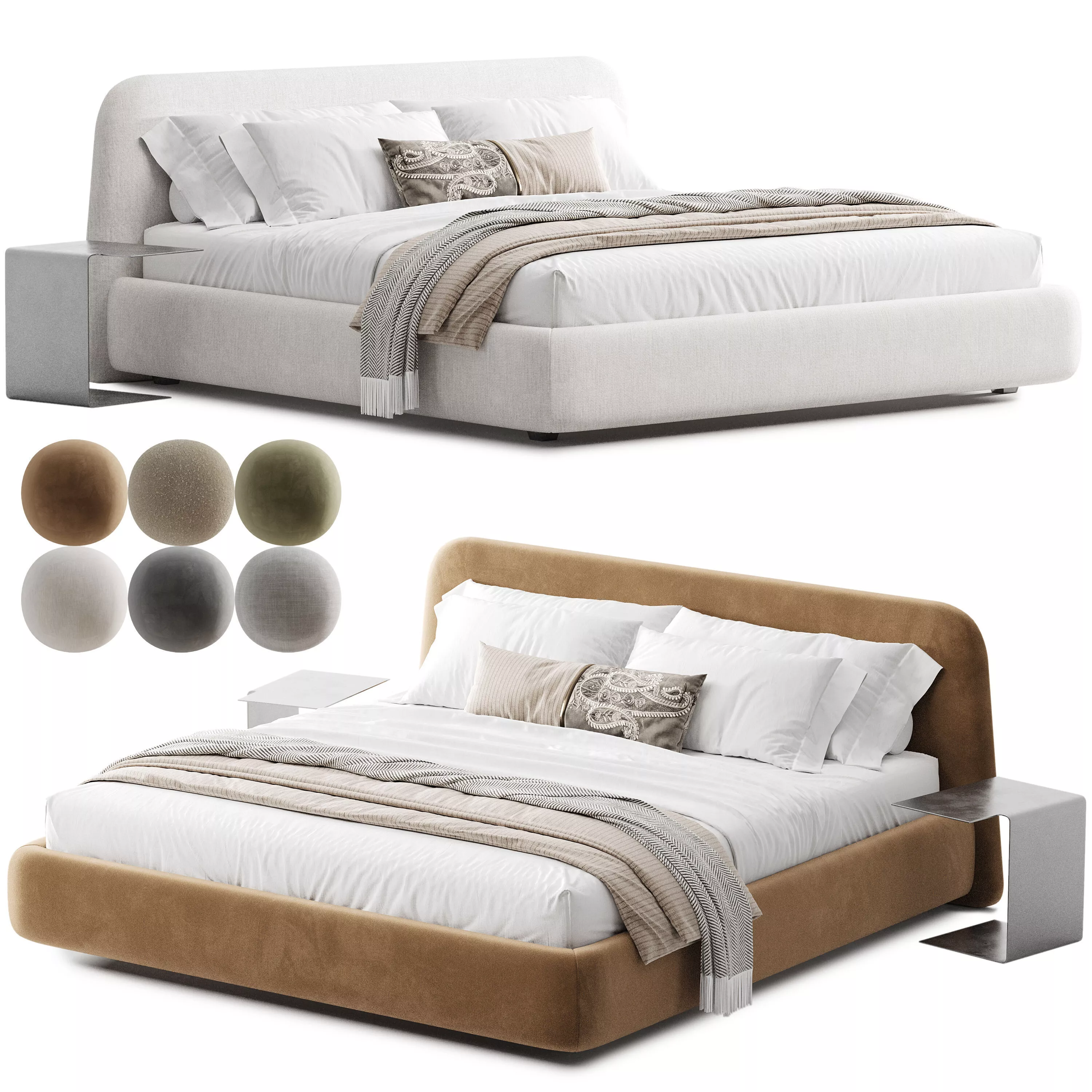 Knight Double Bed 3D model