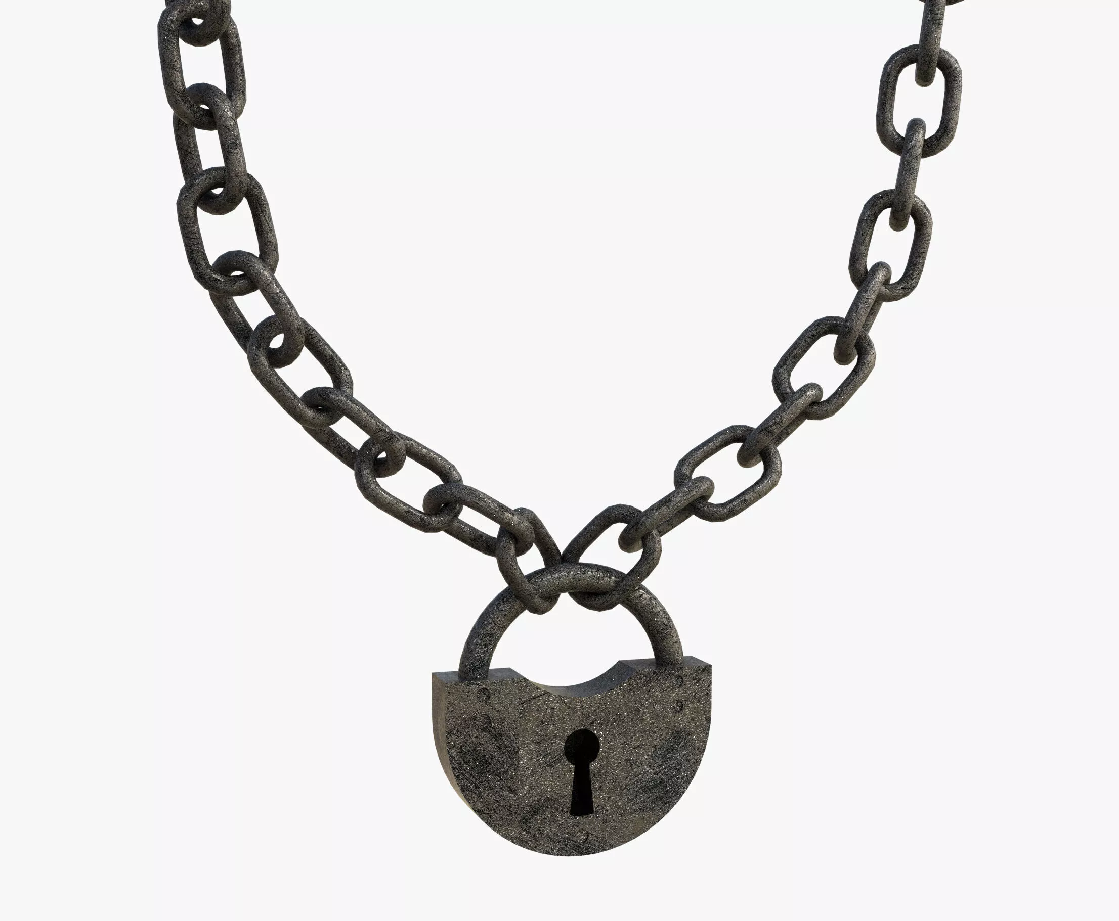 Padlock Chain 3D model