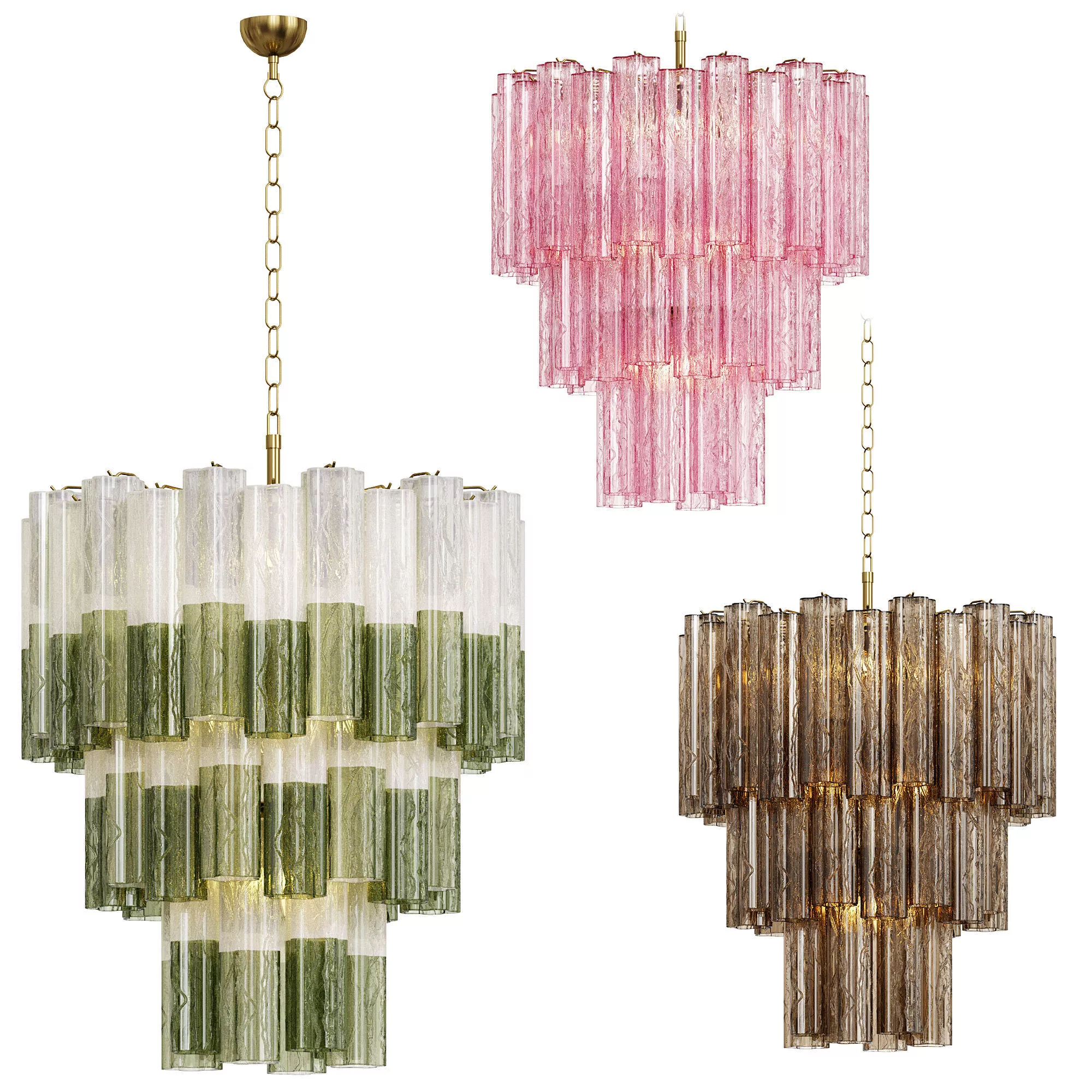 Brage Gradient Chandelier Low-poly 3D model