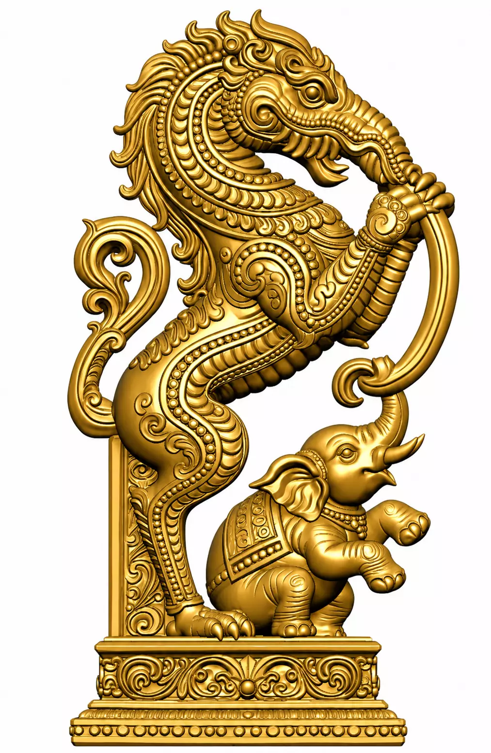 Dragon Elephant Art 3D print model