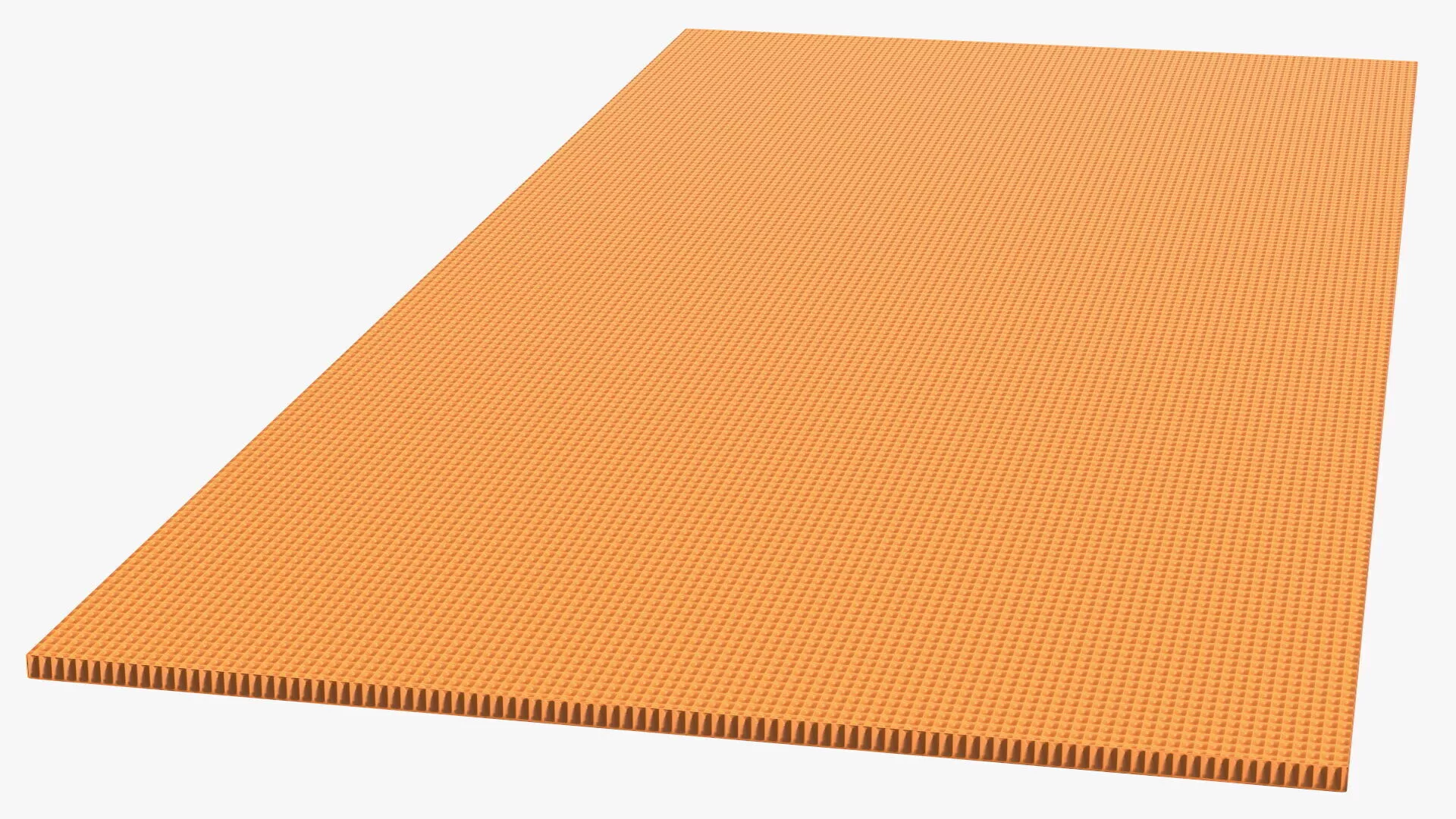 Orange Color Yoga Mat 3D model
