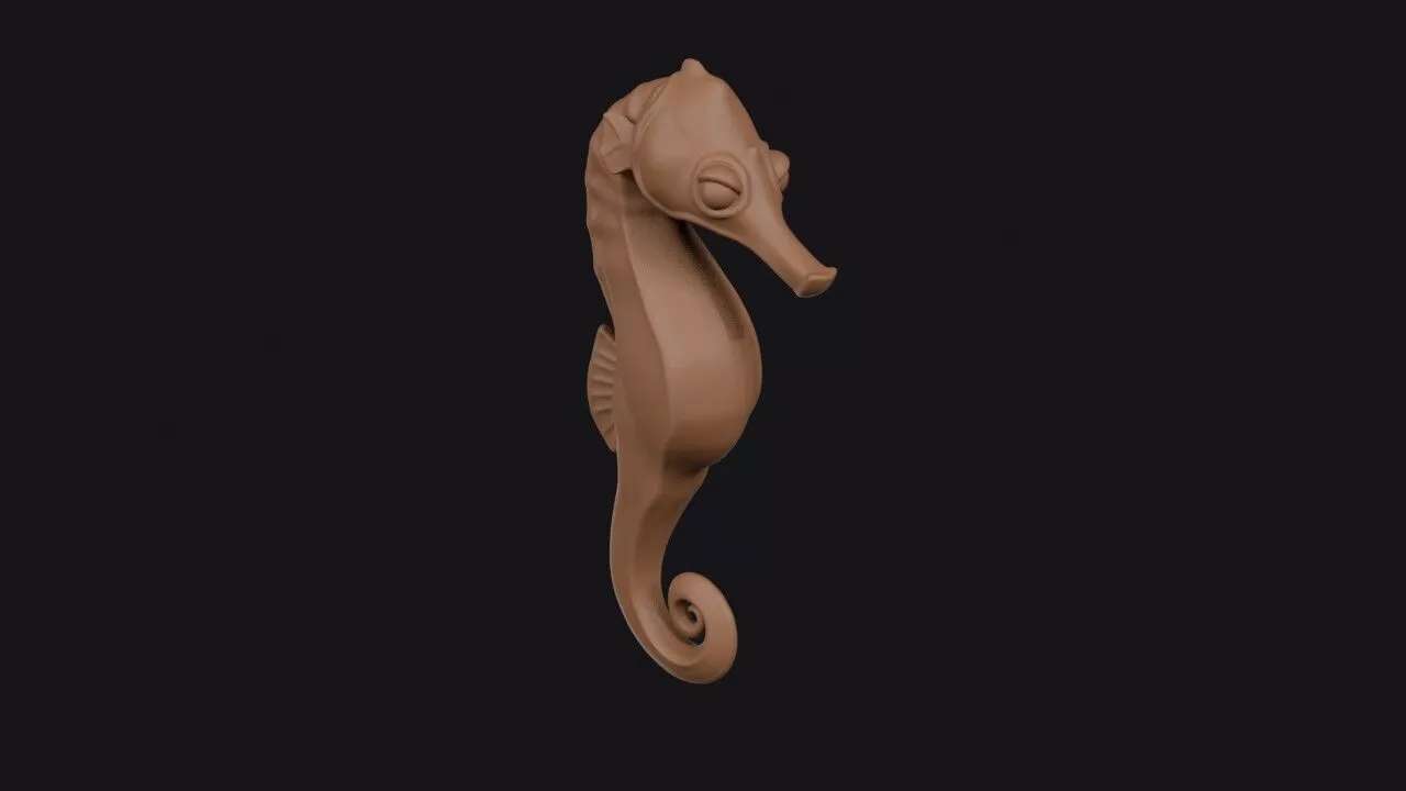 Seahorse 3D print model