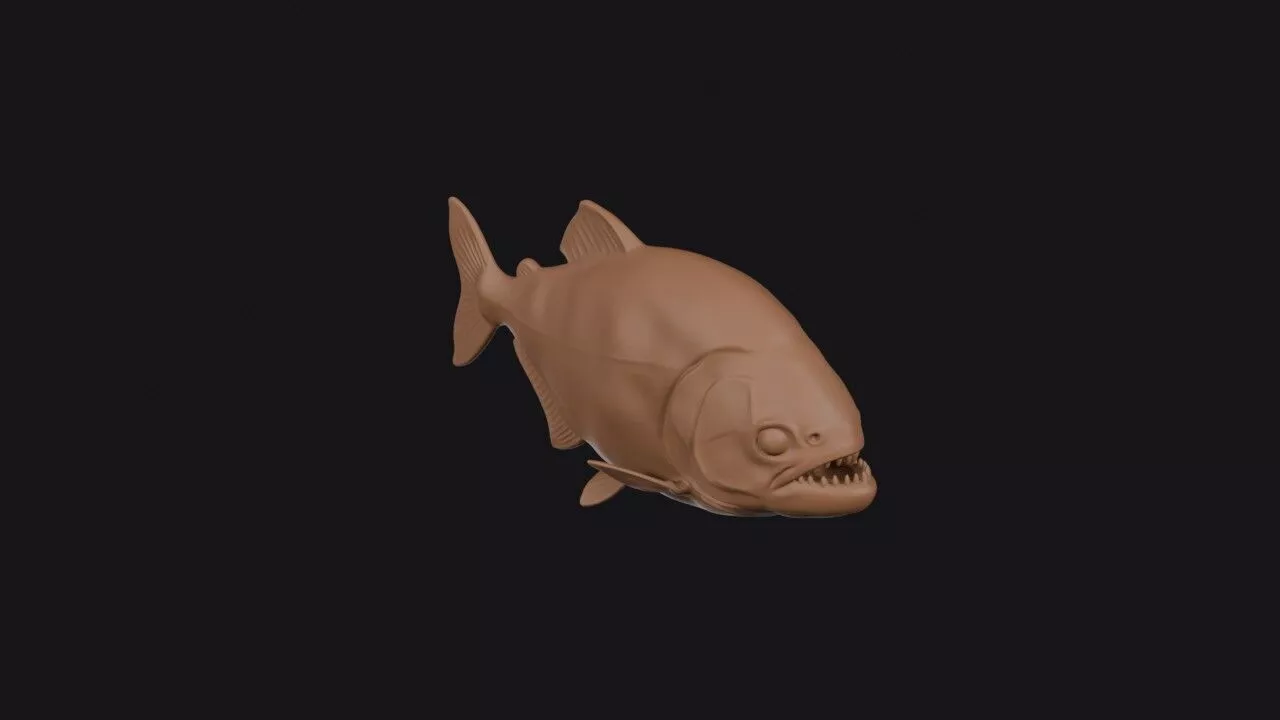 Piranha 3D print model